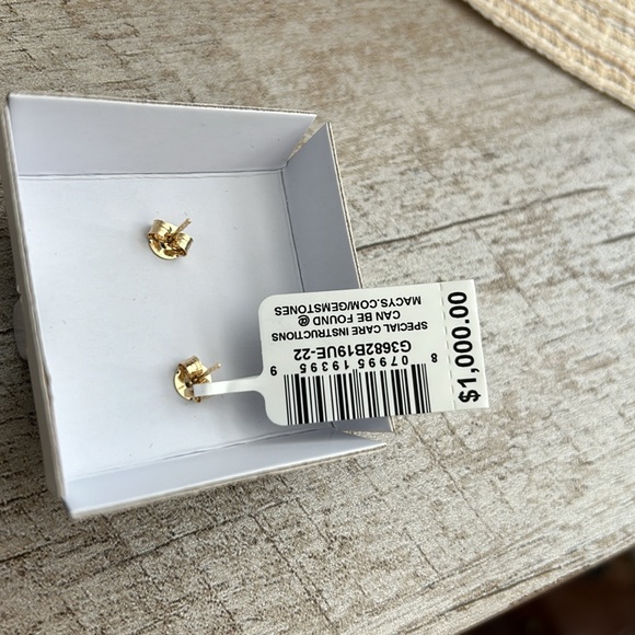 Diamond Halo Earrings - Picture 8 of 16